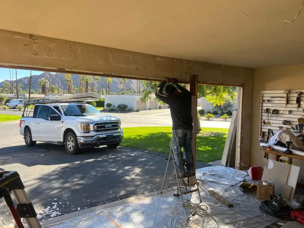 custom garage door frame in Indian Wells by EasyFix